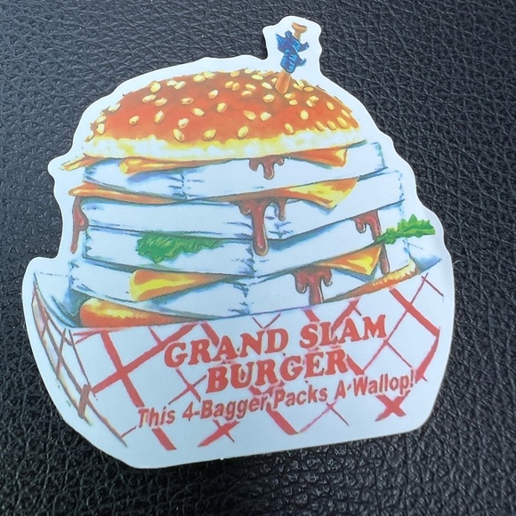 Grand Slam Burger Crude Rude Blunt Brand Parody 80s 90s Blunt Funny Sticker - Picture 4 of 4